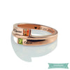 Bague 2 prénoms Vénus pour couple en plaqué or rose bague couple