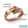 Bague 2 prénoms Vénus pour couple en plaqué or rose bague couple