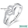 Bague Coeur 2 Prénoms Je Taime En Argent 925 Bague Couple