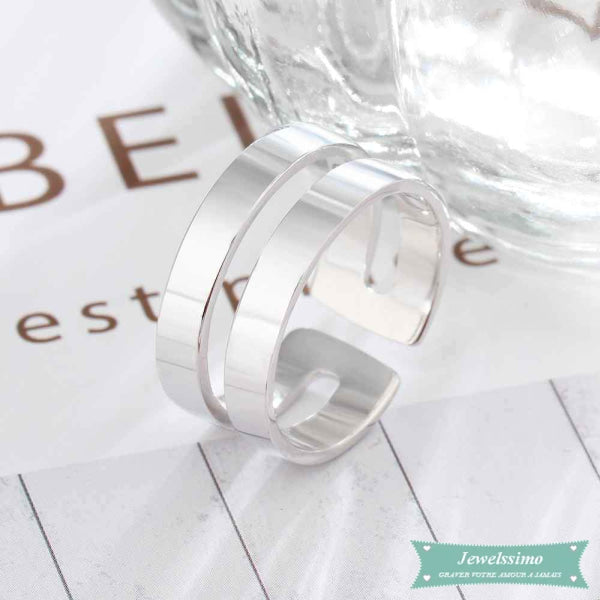 Bague Couple Promise Me En Argent Bague Gravée