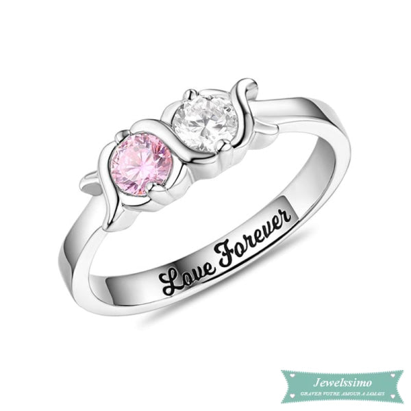 Bague Gravée I Will Always Love You Pour 2 Amoureux En Argent 47 - 4 Bague Couple