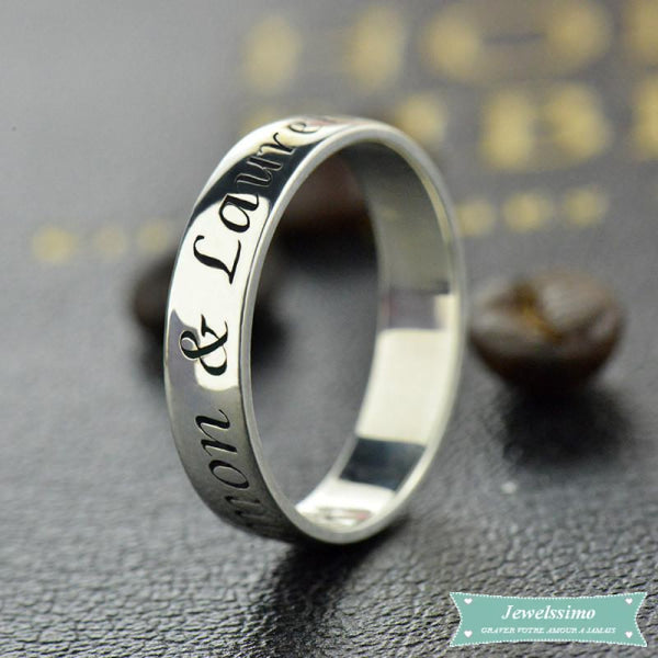 Bague gravée Whats my name en argent 47 - 4 bague gravée