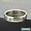Bague gravée Whats my name en argent bague gravée