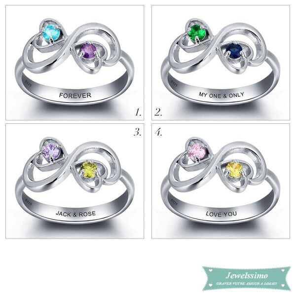 Bague Infini Best Friends En Argent Bague Couple