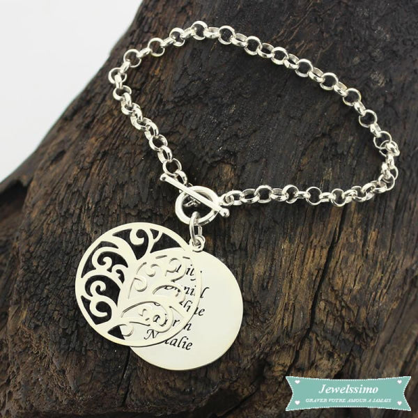 Bracelet Arbre De Vie Best Family En Argent 925 Bracelet Arbre De Vie