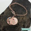 Bracelet Arbre De Vie Brothers And Sisters Avec Pierre De Naissance En Plaqué Or Rose Bracelet Arbre De Vie