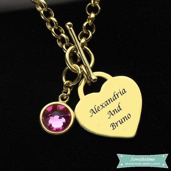 Bracelet Couple Je Taime En Plaqué Or Bracelet Couple