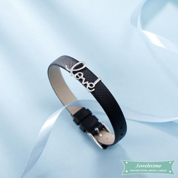 Bracelet Femme Personnalisé Love En Cuir