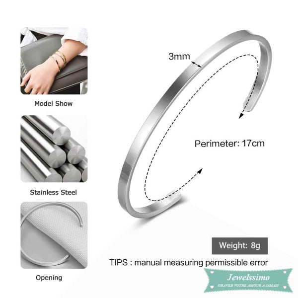 Bracelet Femme Personnalisé Women En Argent Bracelet Femme