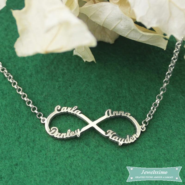 Bracelet Infini All Of You 1 À 4 Prénoms En Argent 925