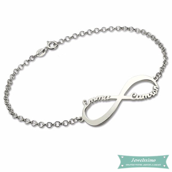 Bracelet Infinity En Argent 925 14Cm Bracelet Infini