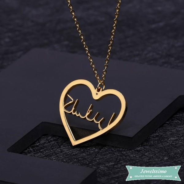 Collier arabe Coeur 9alb en argent sterling S925 Arabe