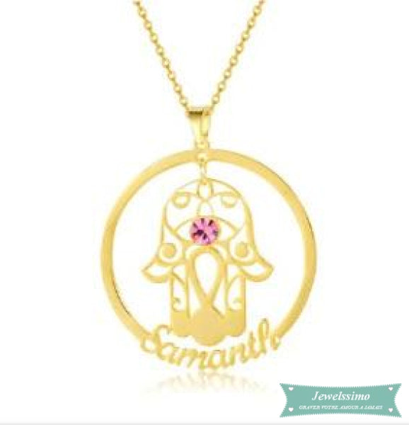 Collier arabe Main de Fatma en plaqué or Arabe