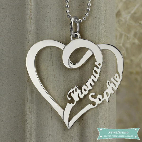 Collier Couple Ma Moitié En Argent Sterling Couple