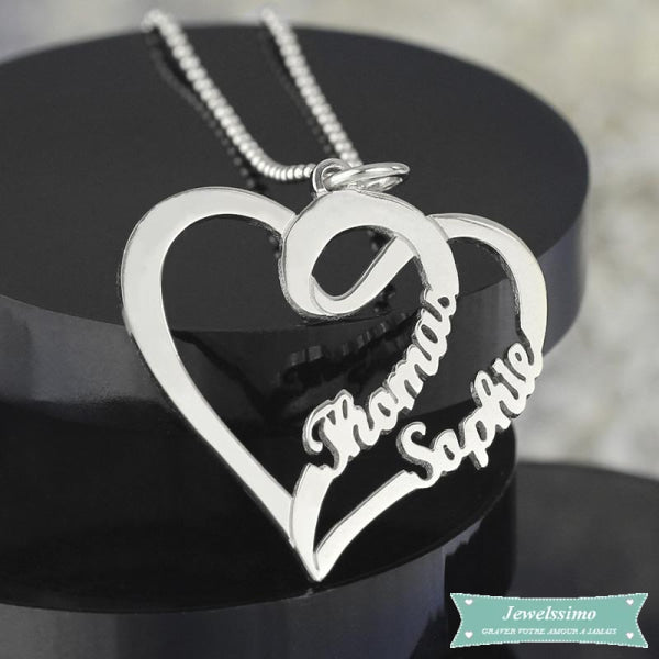 Collier Couple Ma Moitié En Argent Sterling Couple