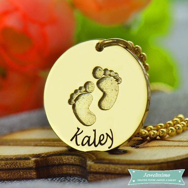 Pendentif pied de bébé en plaqué or Bébé