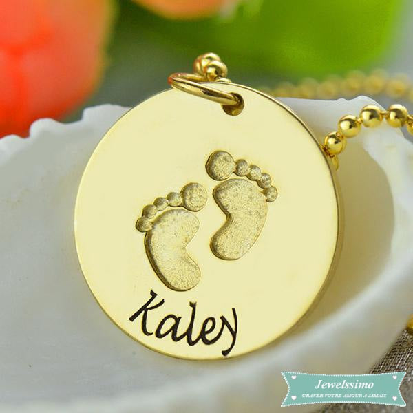 Pendentif pied de bébé en plaqué or Bébé