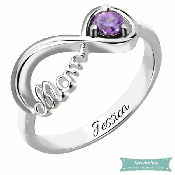 Anneau Infini Formidable Maman En Argent Bague Infini
