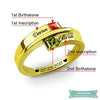 Bague 2 prénoms Vénus pour couple en plaqué or bague couple