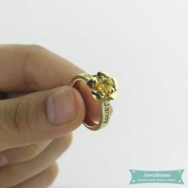Bague Damour My Flower En Plaqué Or Bague Couple