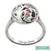 Bague Familiale Birdcage En Argent Sterling 925 Bague Famille