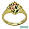 Bague famille en plaqué or Love for Infinity avec pierre de naissance bague famille