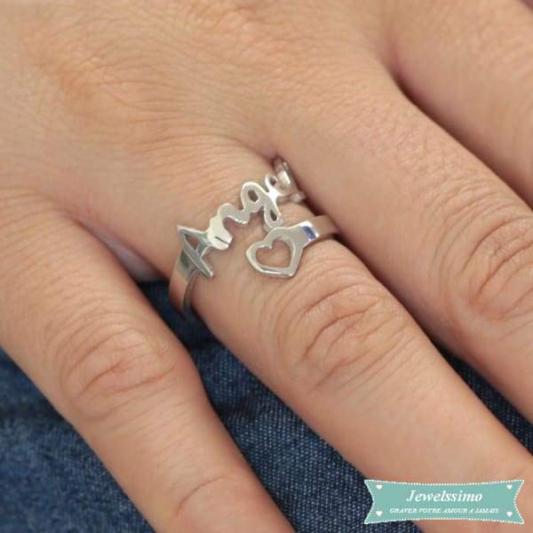 Bague Gravée My Little Angel En Argent 925