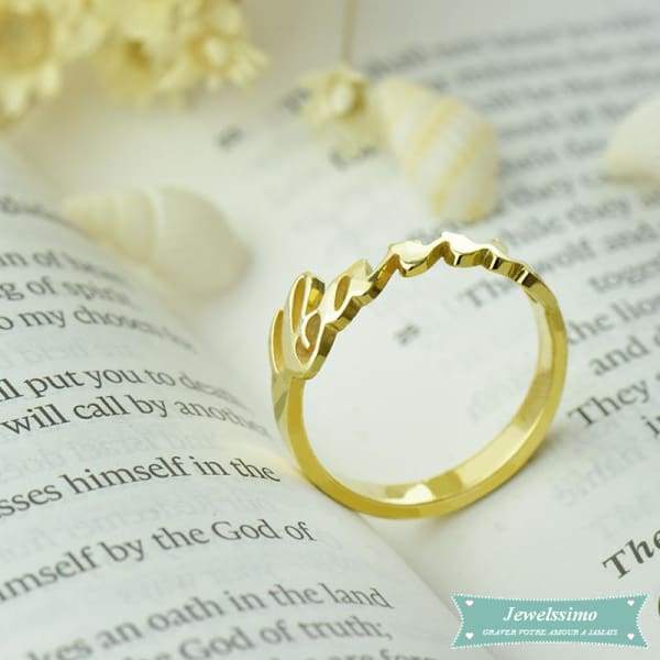 Bague Gravée Style Carrie Bradshaw En Plaqué Or