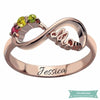 Bague Infini Mom En Plaqué Or Rose Bague Infini