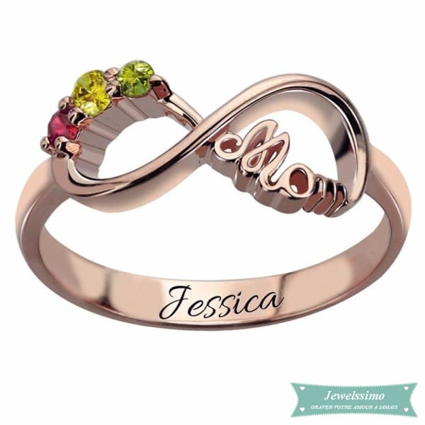 Bague Infini Mom En Plaqué Or Rose Bague Infini
