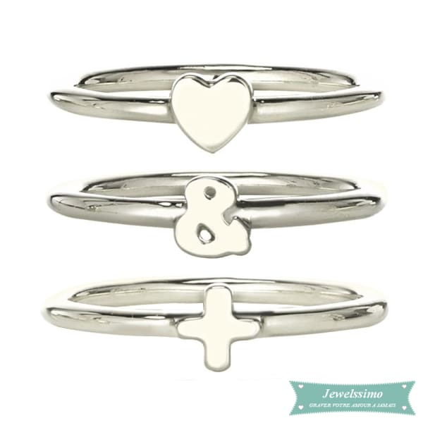Bague Personnalisable 2 Initiales Love To Love Pour Couple Amoureux En Argent Bague Couple