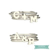 Bague Personnalisable 2 Initiales Love To Love Pour Couple Amoureux En Argent Bague Couple
