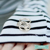 Bague Personnalisable 2 Initiales Love To Love Pour Couple Amoureux En Argent Bague Couple