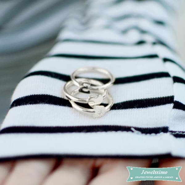 Bague Personnalisable 2 Initiales Love To Love Pour Couple Amoureux En Argent Bague Couple