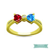 Bague pour amoureux Royalty en plaqué or bague couple