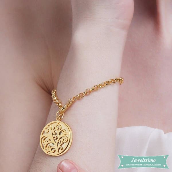 Bracelet Arbre De Vie Best Family En Plaqué Or Bracelet Arbre De Vie