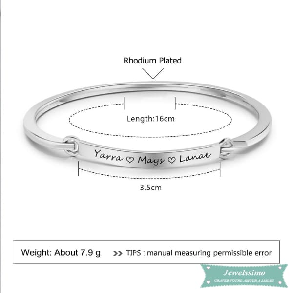 Bracelet Femme Personnalisé Beautiful En Argent 925 Bracelet Femme