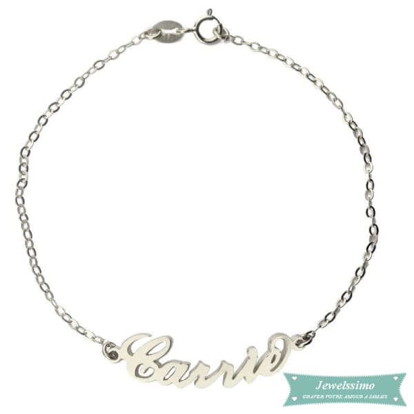 Bracelet Femme Personnalisé Carrie Bradshaw En Argent 14Cm Bracelet Femme