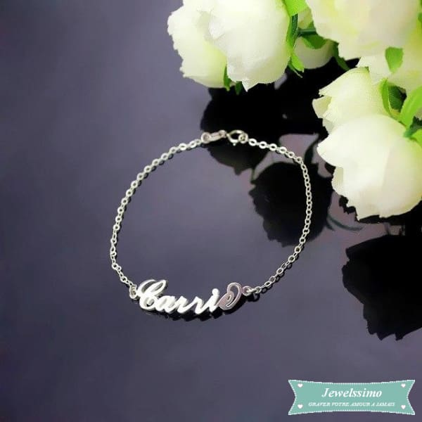 Bracelet Femme Personnalisé Carrie Bradshaw En Argent