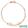 Bracelet Femme Personnalisé Carrie Bradshaw En Plaqué Or Rose 14Cm Bracelet Femme