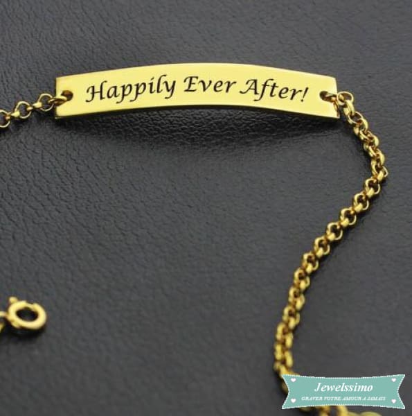 Bracelet Femme Personnalisé Happyness En Argent 925 Bracelet Femme