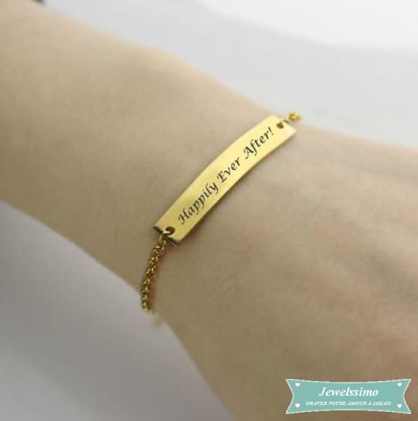 Bracelet Femme Personnalisé Happyness En Argent 925 Bracelet Femme
