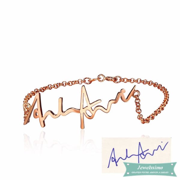 Bracelet Femme Personnalisé Manuscrit En Argent 925