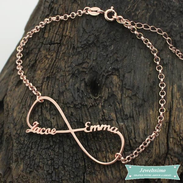 Bracelet Infini Pour Elles En Plaqué Or Rose