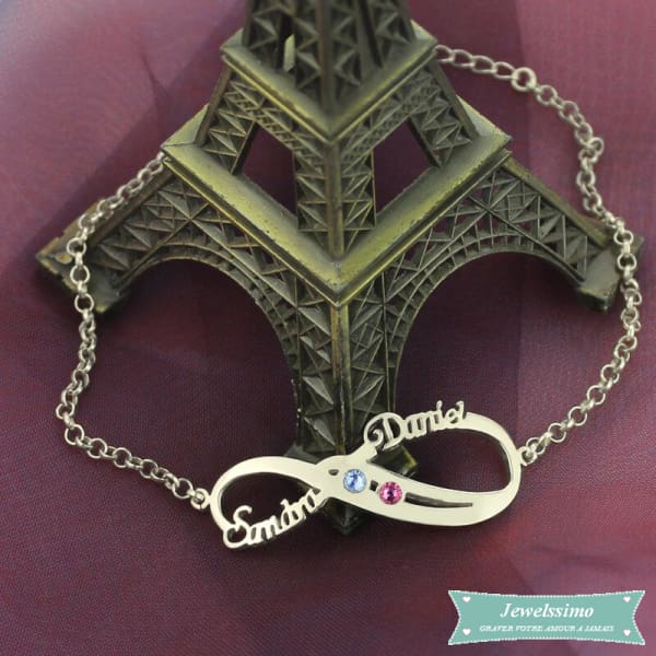 Bracelet Infini So In Love 2 Prénoms En Argent 925