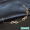 Bracelet Infini Tous Ensemble 3 Prénoms En Plaqué Or Rose Bracelet Infini