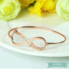 Bracelet Jonc Lotus 2 Prénoms En Plaqué Or Rose Bracelet Infini