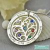 Collier Arbre De Vie Généalogique En Plaqué Or Jaune Arbre De Vie