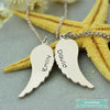 Collier couple Ailes dAnges en argent sterling Couple