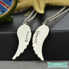 Collier couple Ailes dAnges en argent sterling Couple